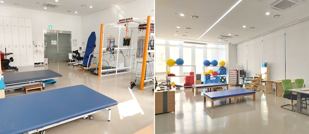청소년물리치료실(좌), 청소년작업치료실(우) 전경