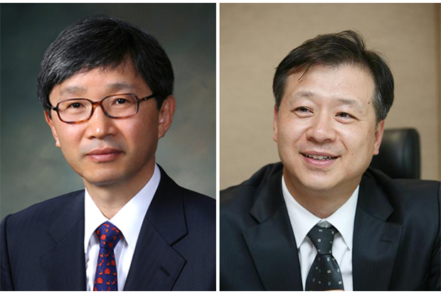 푸르메재단 신임 공동대표 박태균 전 연세대학교 상경대학장(왼쪽), 김주영 법무법인 한누리 공동대표(오른쪽)