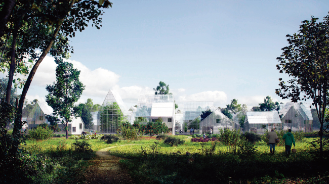 네덜란드 알미르에 들어설 예정인 스마트팜 공동체 마을 레겐빌리지 개념도 [ Regen Village@EFFEKT ARCHITECTS]