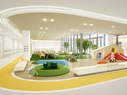 2016년 서울 상암동에 문을 연 푸르메재단 넥슨어린이재활병원. 지상 7층, 지하 3층의 규모의 건물에 180명의 직원이 근무한다. ⓒ푸르메재단