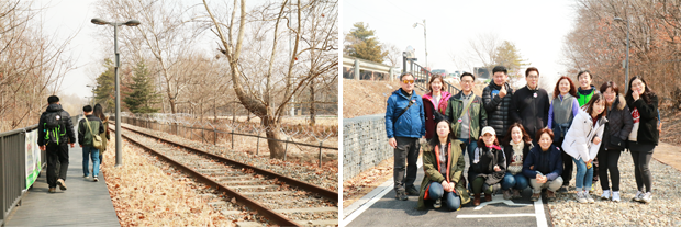 3월, 경춘선 숲길을 함께 거닌 한걸음의 사랑 회원들과 함께