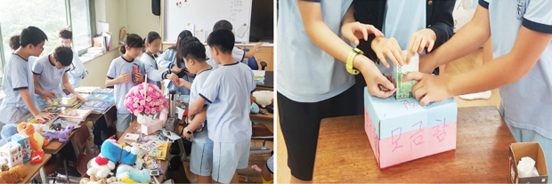 서울숭의초등학교 학생들이 참여한 알뜰시장