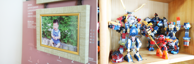 발병하기 전의 혁이 모습, 혁이가 엄마와 함께 조립한 로봇 장난감