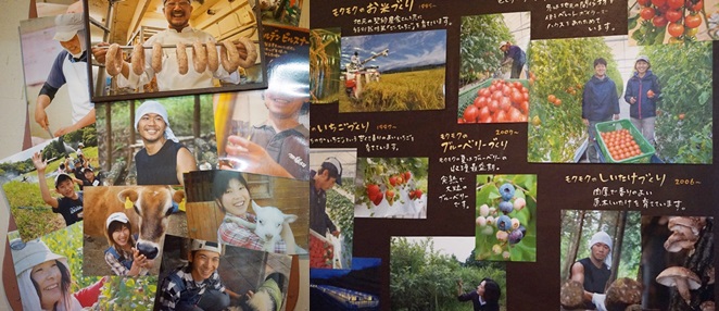 각종 체험과 다양한 생산물을 담은 사진들