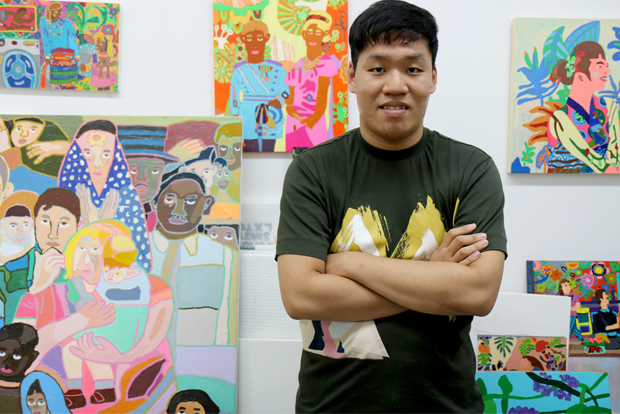 장애예술가 전용 창작공간 잠실창작스튜디오 9기 입주작가로 활동하고 있는 신동민 씨