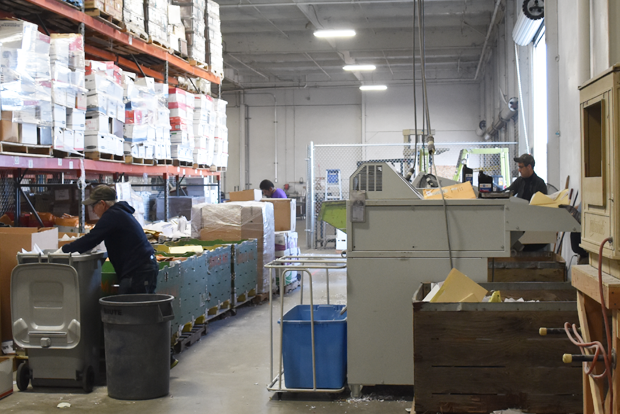 문서파쇄 작업을 하고 있는 곳