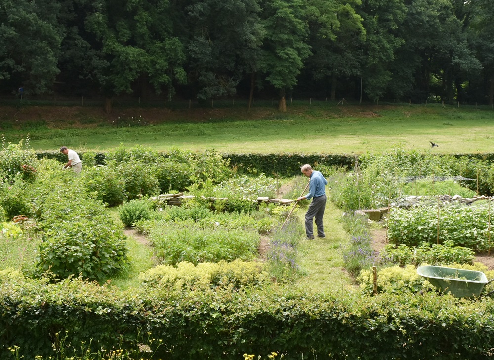 이용객들이 밭일하는 모습