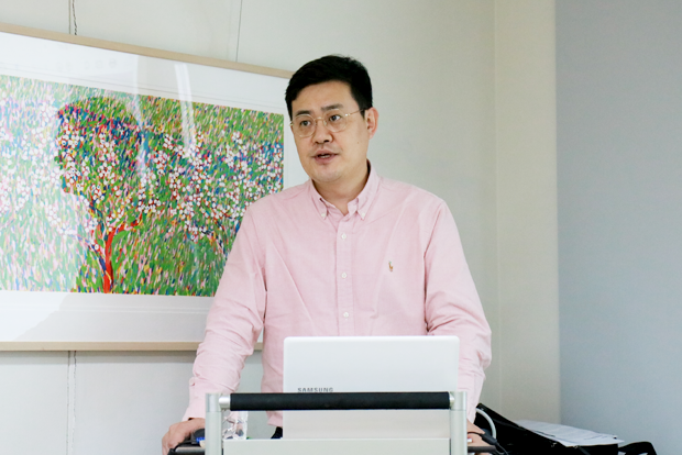 디지털 홍보에 대해 강연하고 있는 최철 CBS 디지털미디어센터 부장