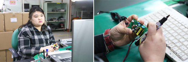 전자기기 부품 안에 소프트웨어를 장착하고 있는 한혜인 씨