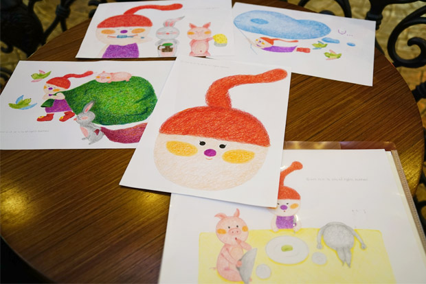 ▲ 장미정 작가의 노력과 열정이 담겨있는 ‘보와 친구들의 그림이야기’ 원화.