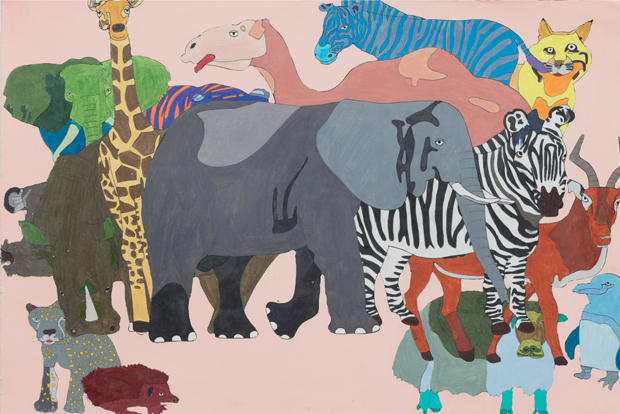 동물원, color pencil on paper, 76x56cm, 2017