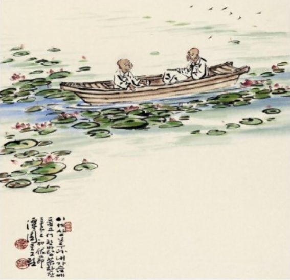 ▲ 다산과 혜장선사(출처 : blog.naver.com/and002?Redirect=Log&logNo=110135669986)