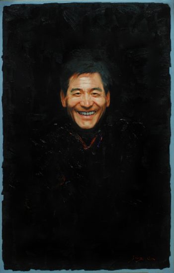 ▲ 박정 작가의 화실에서 만날 수 있는 작품들. 영화배우 안성기와 유엔사무총장 반기문의 초상화가 보인다.