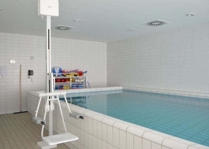 ▲ 환자의 접근이 용이한 동선으로 수중운동, 재활운동, 물리치료 등의 치료시설들이 배치되어 있다.