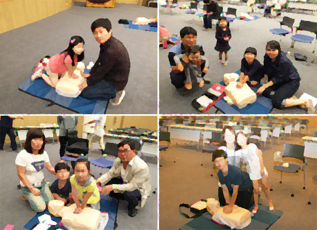 신형진 원장이 재능기부로 진행하는 ‘우리 아이와 함께하는 심폐소생술 교육’ (신형진 원장 제공)