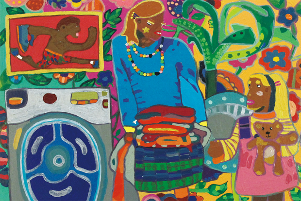 hyggelic family 1, acrylic on canvas, 42x26cm, 2017