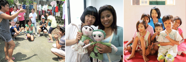 필리핀 청년들과 함께, 이주여성과 함께, 푸르메재단 미얀마 해외의료활동에서 만난 어린이들과 함께